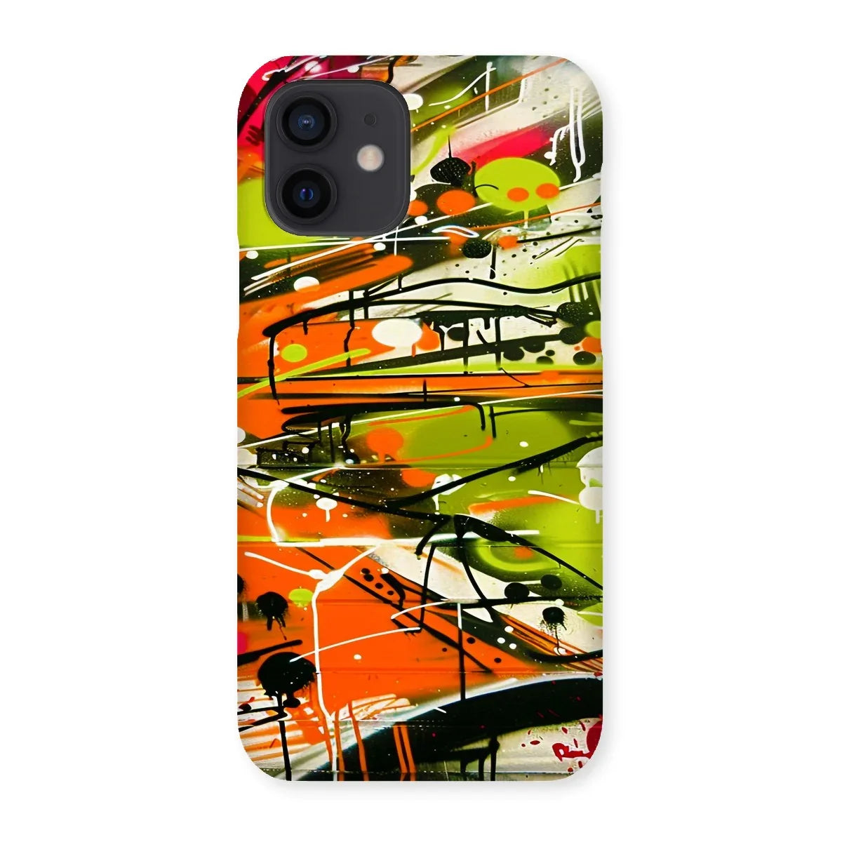 Neon Splatter Symphony: Urban Graffiti Art Snap Phone Case - D'Sare