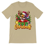 Reindeer Merry Christmas  Unisex Short Sleeve T-Shirt