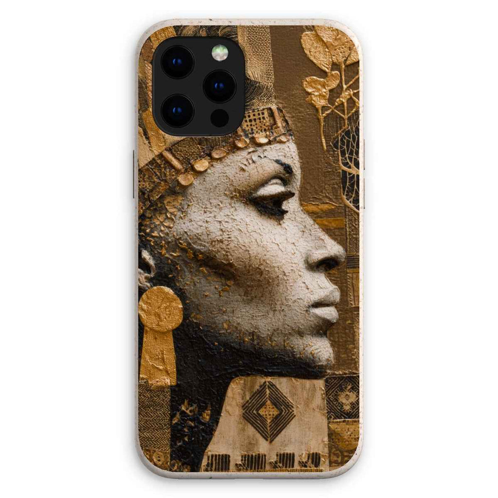 Afrocentric Golden Empress Eco Phone Case Bioplastic Bamboo Fibre 5ft Drop