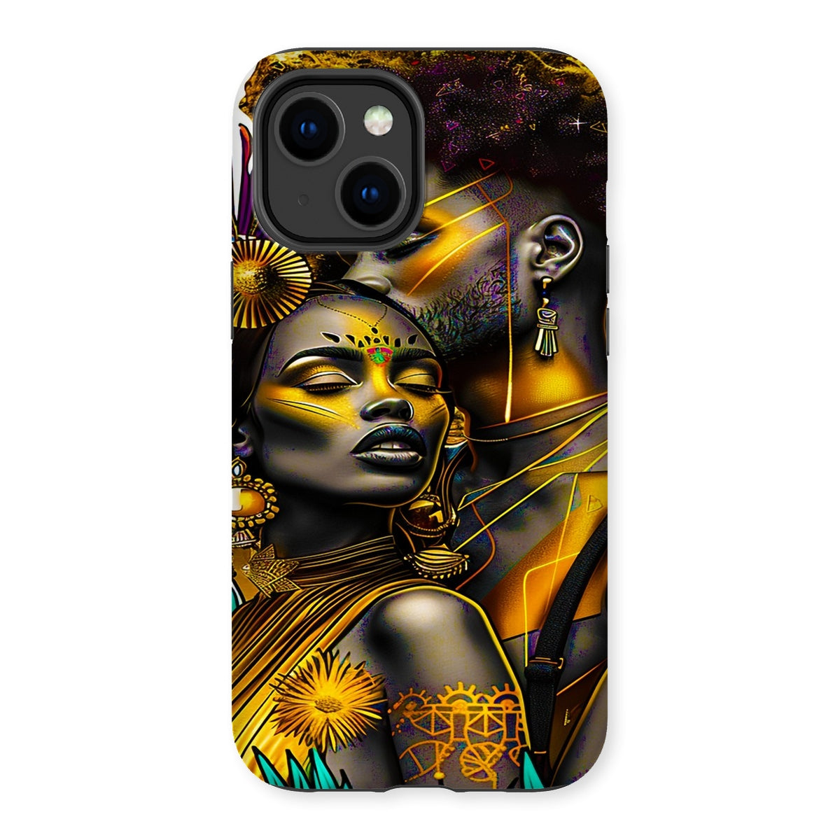 Golden Embrace Majestic Love Waterfall Tough Phone Case - D'Sare