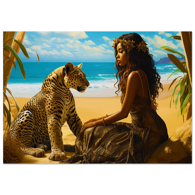Seychelle Serenity: Golden Sand The Maiden and the LeopardFoam Landscape by D'Sare