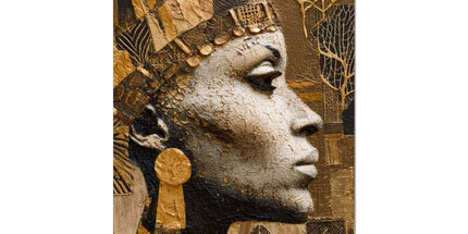 Afrocentric Golden Empress Hahnemühle German Etching Print by Prodigi