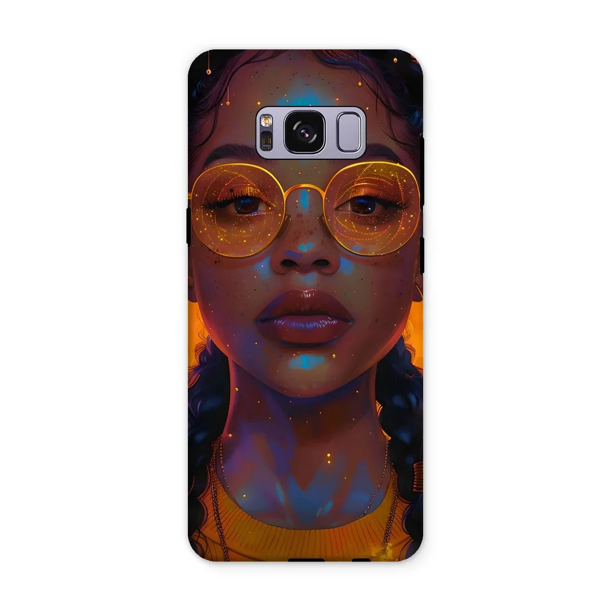 Solar Flare Radiant Soul  Beautiful Black Girl  Tough Phone Case - D'Sare