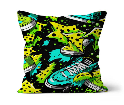Electric Kicks Art: Urban Pop Art Explosion, Graffiti  Cushion - D'Sare