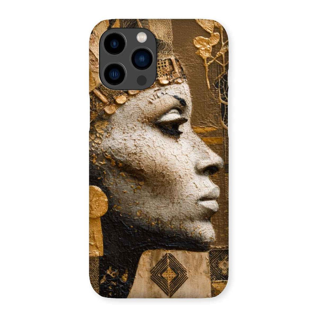 Afrocentric Golden Empress Snap On Phone Case Slim Fit Shatterproof