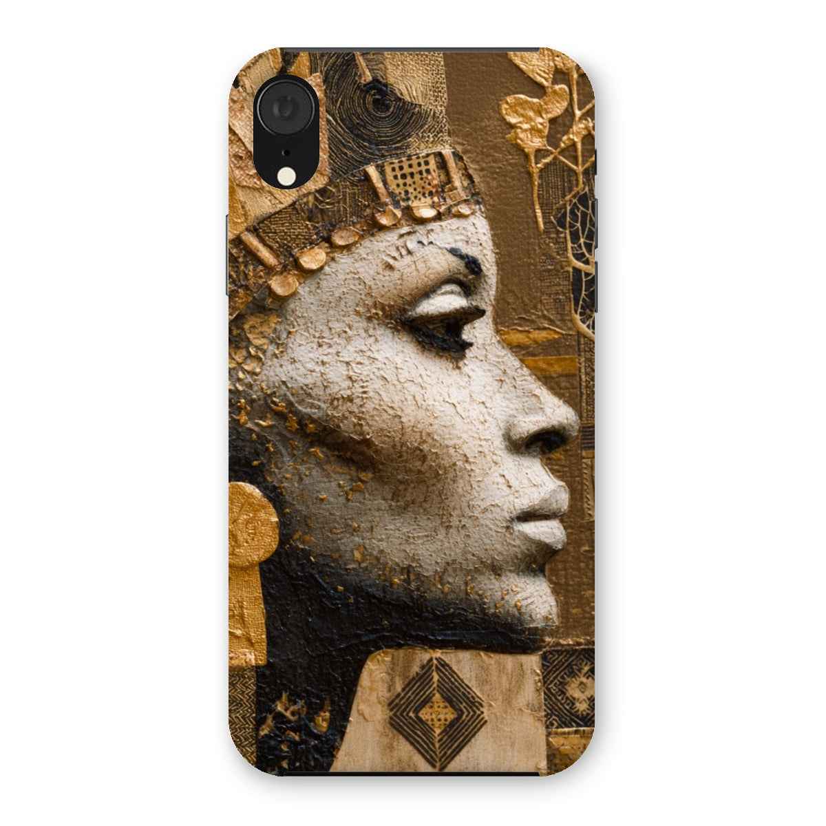 Afrocentric Golden Empress Snap On Phone Case Slim Fit Shatterproof