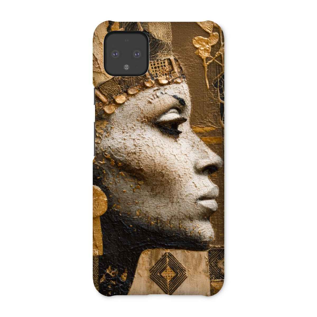Afrocentric Golden Empress Snap On Phone Case Slim Fit Shatterproof