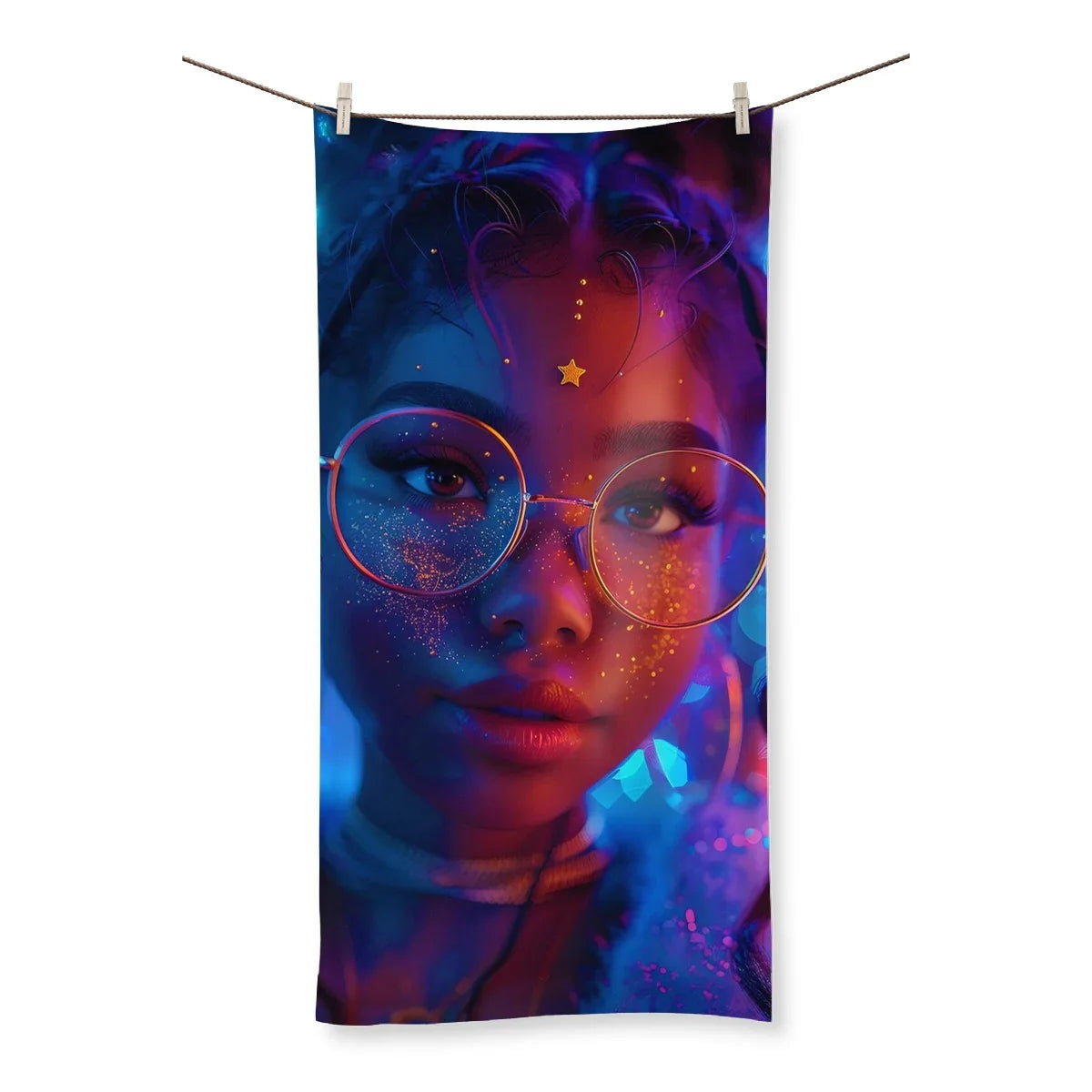 Black Girl Magic Stardust Cosmic Vibe| Black Woman Magic Towel by Prodigi