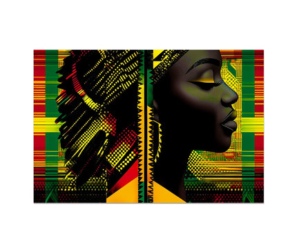 Abstract Red and Green Black Queen Fusion Hahnemühle Photo Rag Print