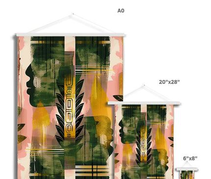 Echos of Duality Golden Pink Reflection Fine Art Print with Hanger