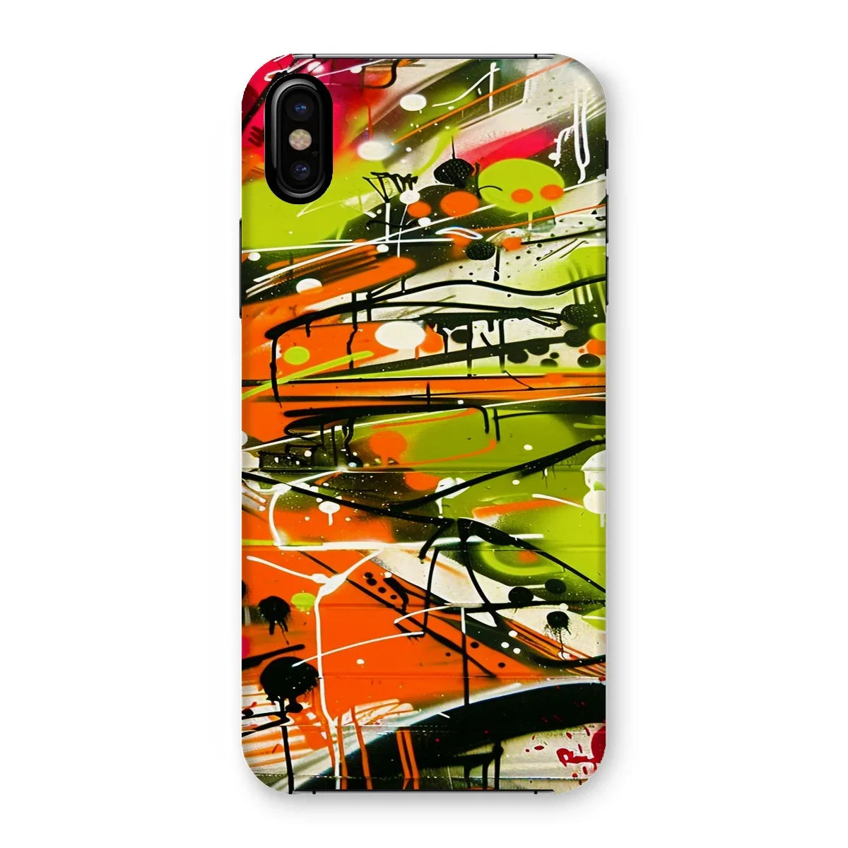 Neon Splatter Symphony: Urban Graffiti Art Snap Phone Case - D'Sare