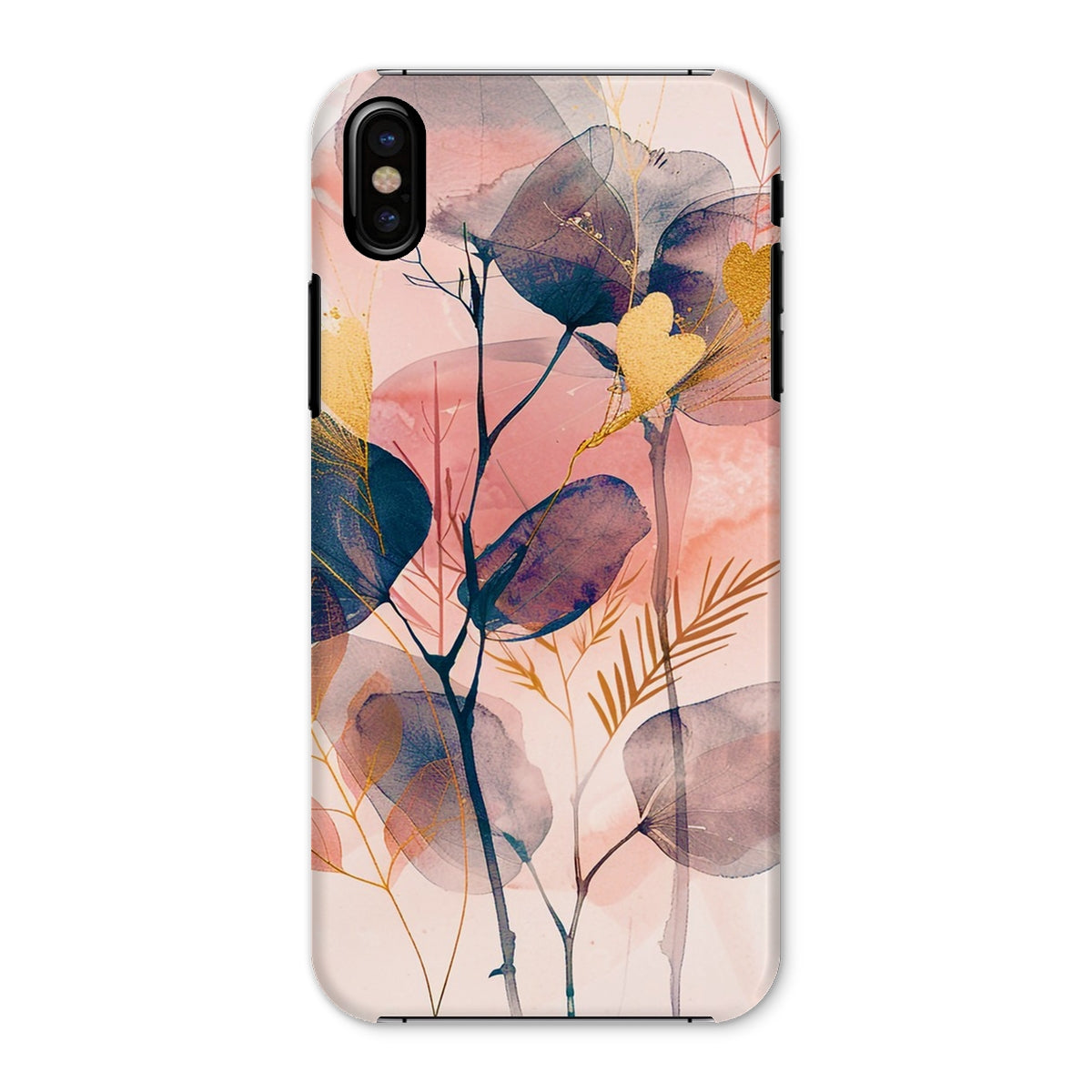 Peachy Blue Golden Flora Escape  Snap Phone Case - D'Sare