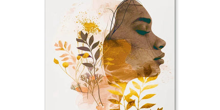 Golden Harmony Silhouette 06 Coaster by Prodigi