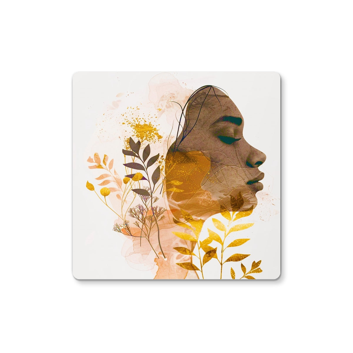 Golden Harmony Silhouette 06 Coaster - D'Sare