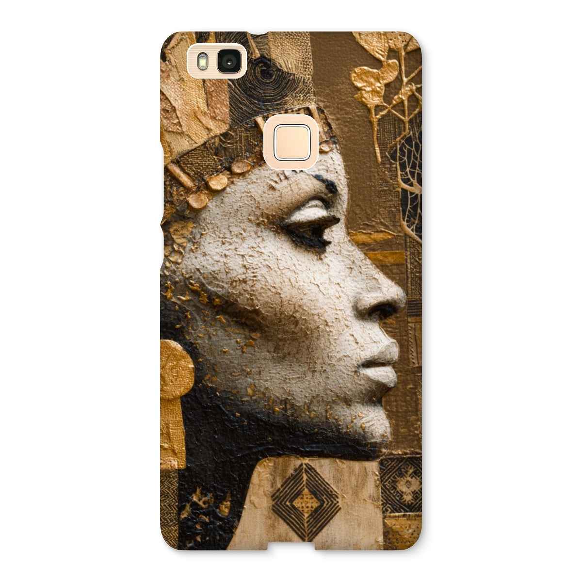Afrocentric Golden Empress Snap On Phone Case Slim Fit Shatterproof