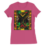 African Print Red Green Yellow Twin Energy  Women's Favourite T-Shirt - D'Sare