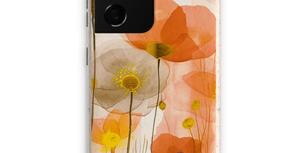 Poppy Echoes Golden Peach Eco Phone Case by Prodigi