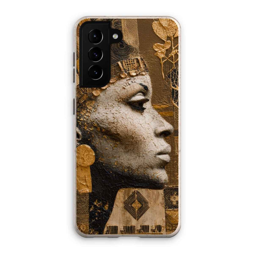 Afrocentric Golden Empress Eco Phone Case Bioplastic Bamboo Fibre 5ft Drop