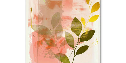 Peach Golden Leafy Escape 06 Coaster by Prodigi