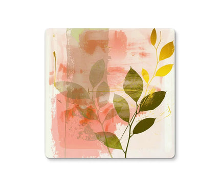 Peach Golden Leafy Escape 06 Coaster - D'Sare