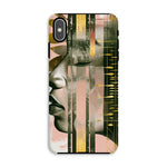 Echoes of Life: Afrocentric Meditation Peach and Gold Abstract Art Eclectic  Tough Phone Case