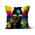 Tropical Sunset Dreams : Neon Vibes Cushion by Prodigi