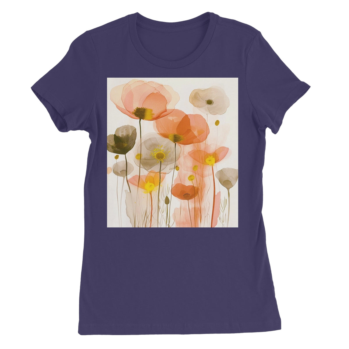 Poppy Echoes Golden Peach Escape  Women's Favourite T-Shirt - D'Sare