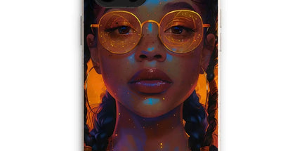 Solar Flare Radiant Soul Beautiful Black Girl Eco Phone Case by Prodigi