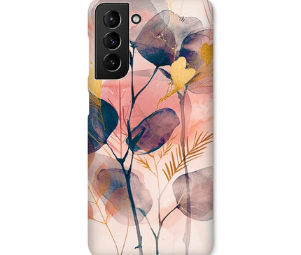 Peachy Blue Golden Flora Escape  Snap Phone Case - D'Sare