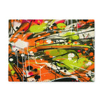 Neon Splatter Symphony: Urban Graffiti Art Glass Chopping Board - D'Sare