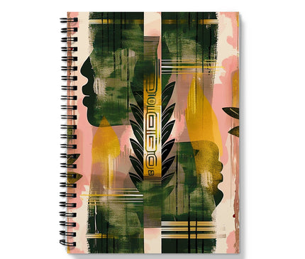 Echos of Duality Golden Pink Reflection Notebook