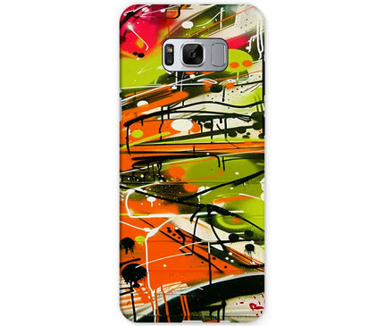 Neon Splatter Symphony: Urban Graffiti Art Tough Phone Case - D'Sare