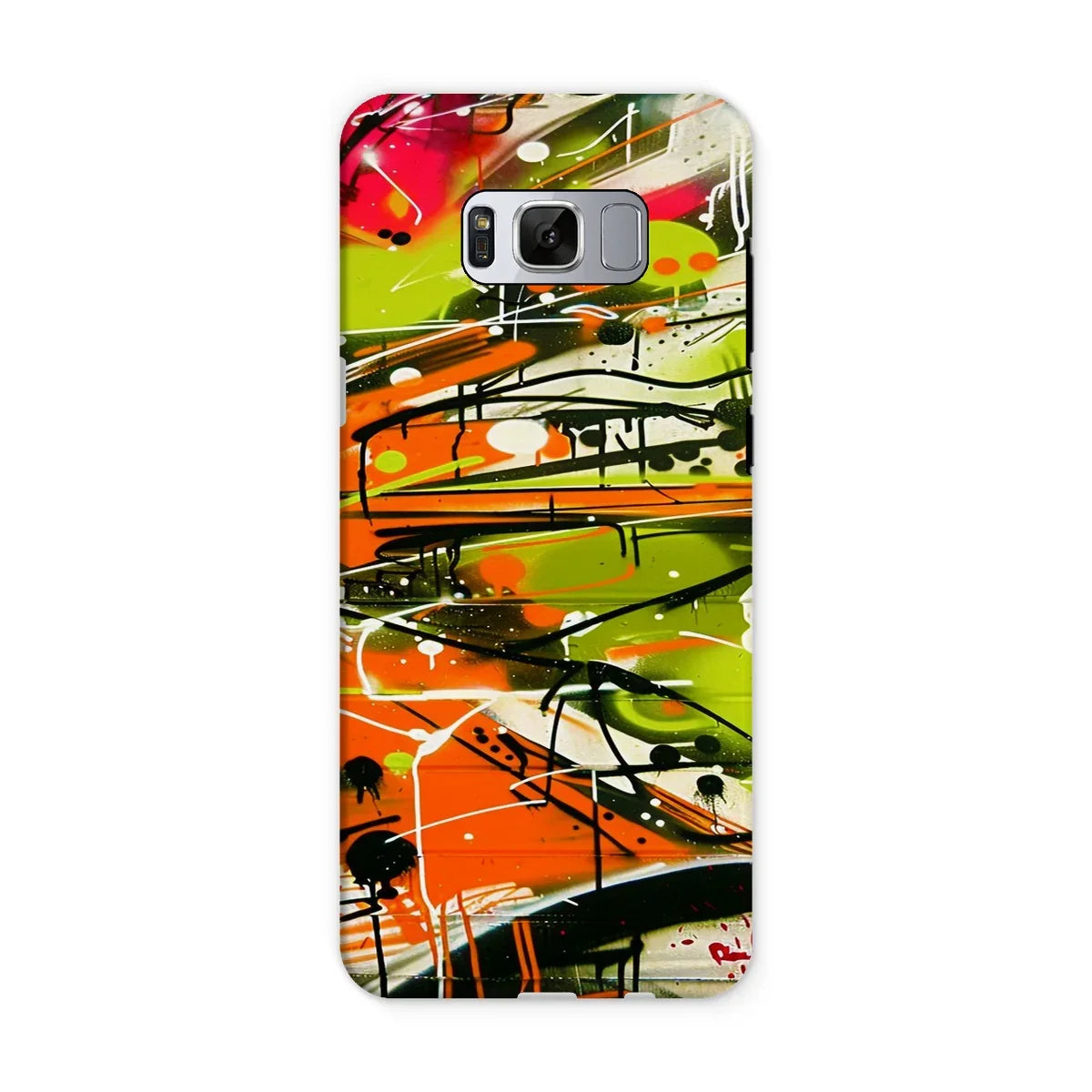 Neon Splatter Symphony: Urban Graffiti Art Tough Phone Case - D'Sare