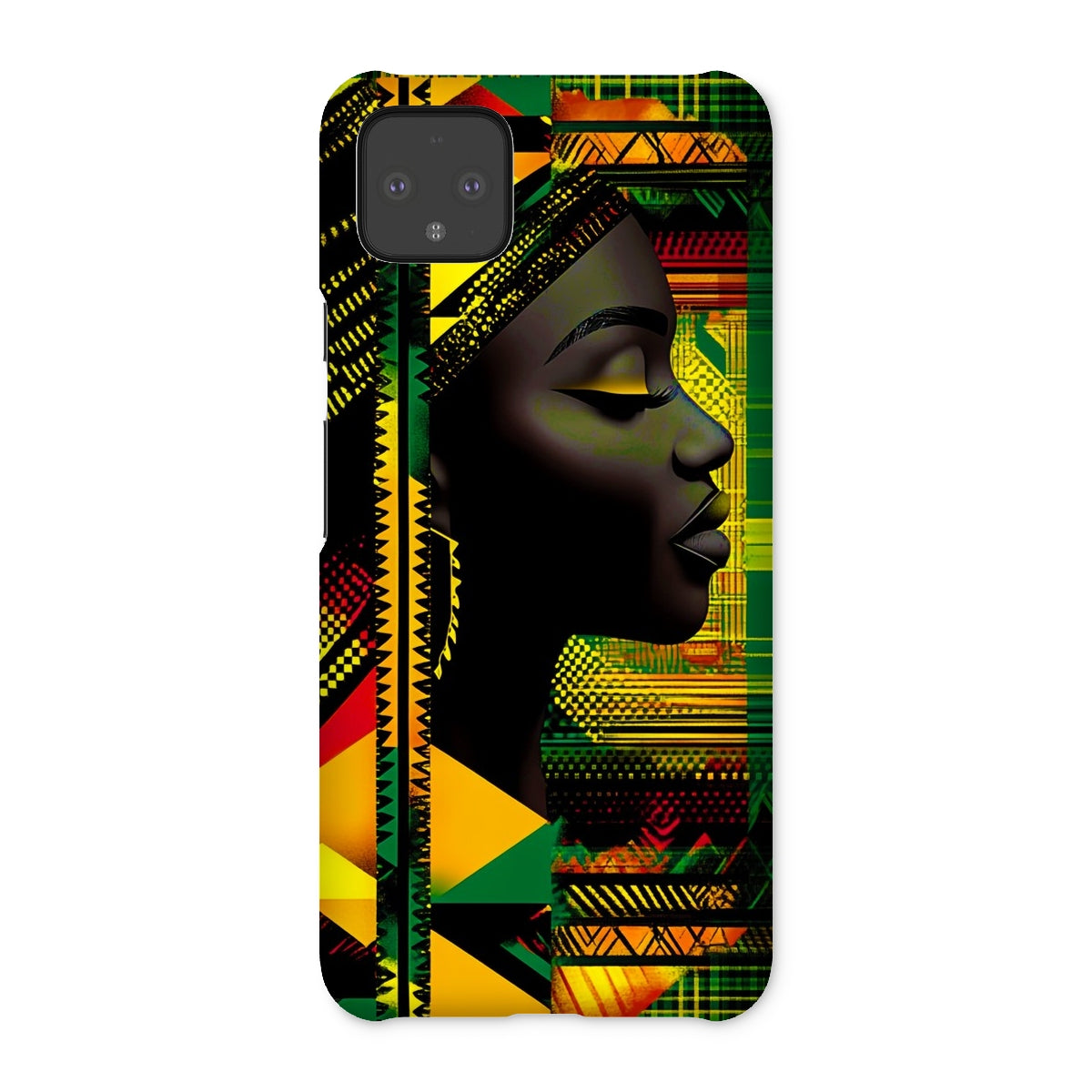 Abstract Red and Green Black Queen Fusion Snap Phone Case