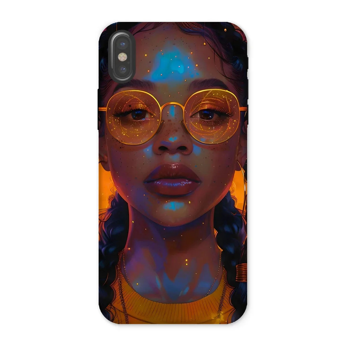 Solar Flare Radiant Soul  Beautiful Black Girl  Tough Phone Case - D'Sare