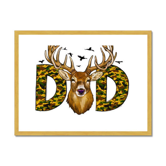 DAD Deer Antique Framed & Mounted Print - D'Sare