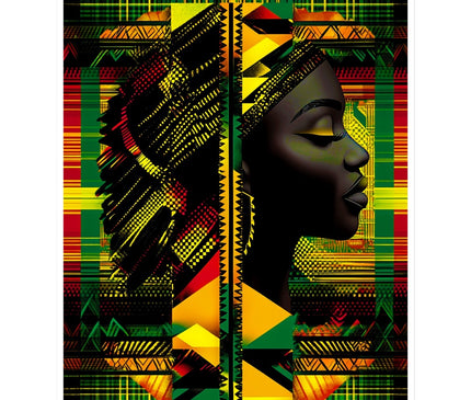 Abstract Red and Green Black Queen Fusion Sticker