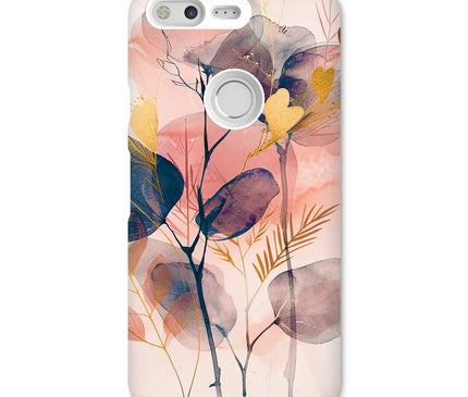 Peachy Blue Golden Flora Escape  Snap Phone Case - D'Sare