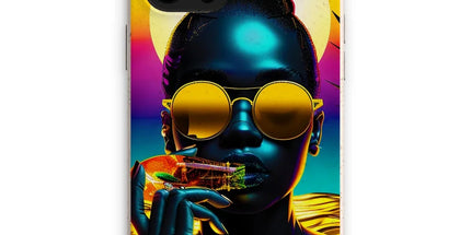 Tropical Sunset Dreams : Neon Vibes Eco Phone Case by Prodigi