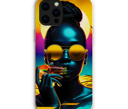 Tropical Sunset Dreams : Neon Vibes  Eco Phone Case - D'Sare