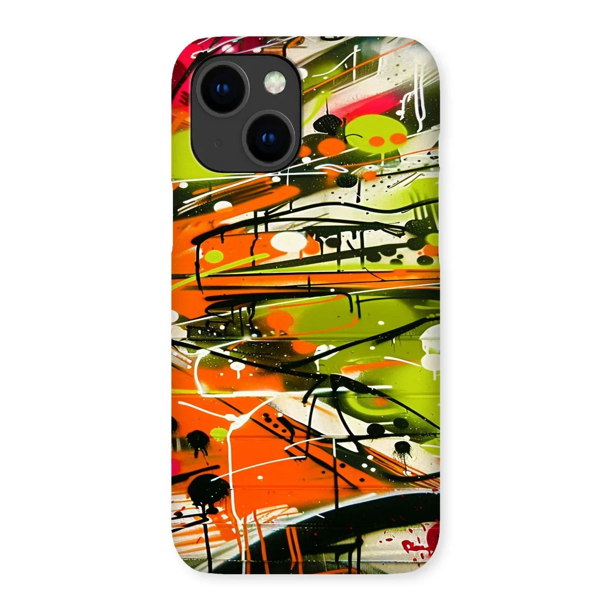 Neon Splatter Symphony: Urban Graffiti Art Snap Phone Case - D'Sare