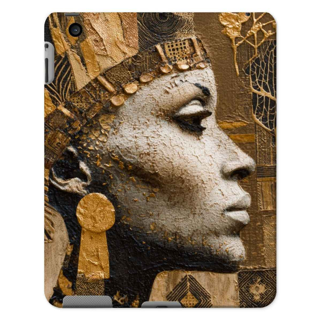 Afrocentric Golden Empress iPad Tablet Case Snap On Durable Polycarbonate