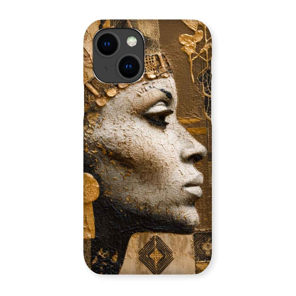 Afrocentric Golden Empress Snap On Phone Case Slim Fit Shatterproof