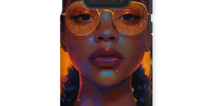 Solar Flare Radiant Soul Beautiful Black Girl Tough Phone Case by Prodigi