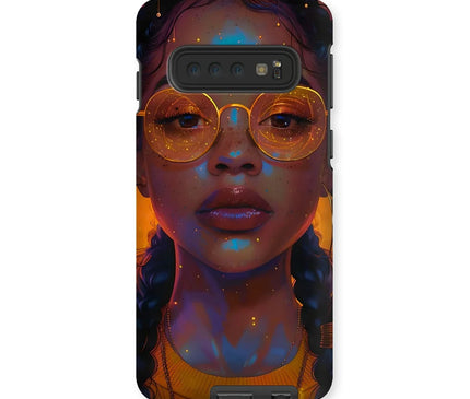 Solar Flare Radiant Soul  Beautiful Black Girl  Tough Phone Case - D'Sare