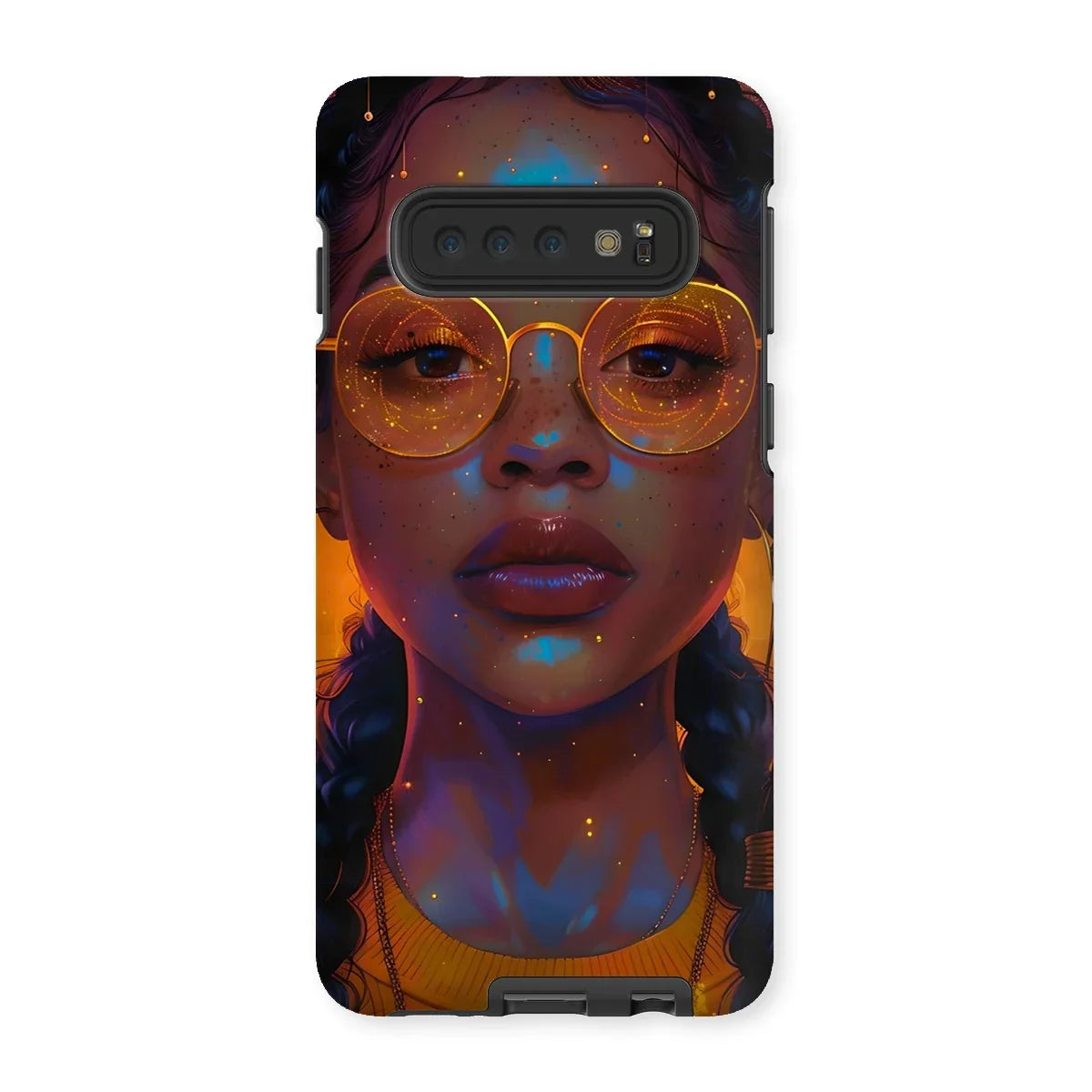 Solar Flare Radiant Soul  Beautiful Black Girl  Tough Phone Case - D'Sare