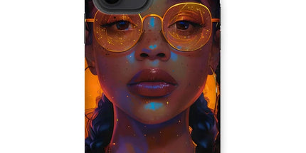 Solar Flare Radiant Soul Beautiful Black Girl Tough Phone Case by Prodigi