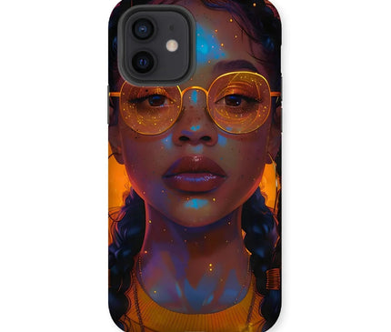 Solar Flare Radiant Soul  Beautiful Black Girl  Tough Phone Case - D'Sare
