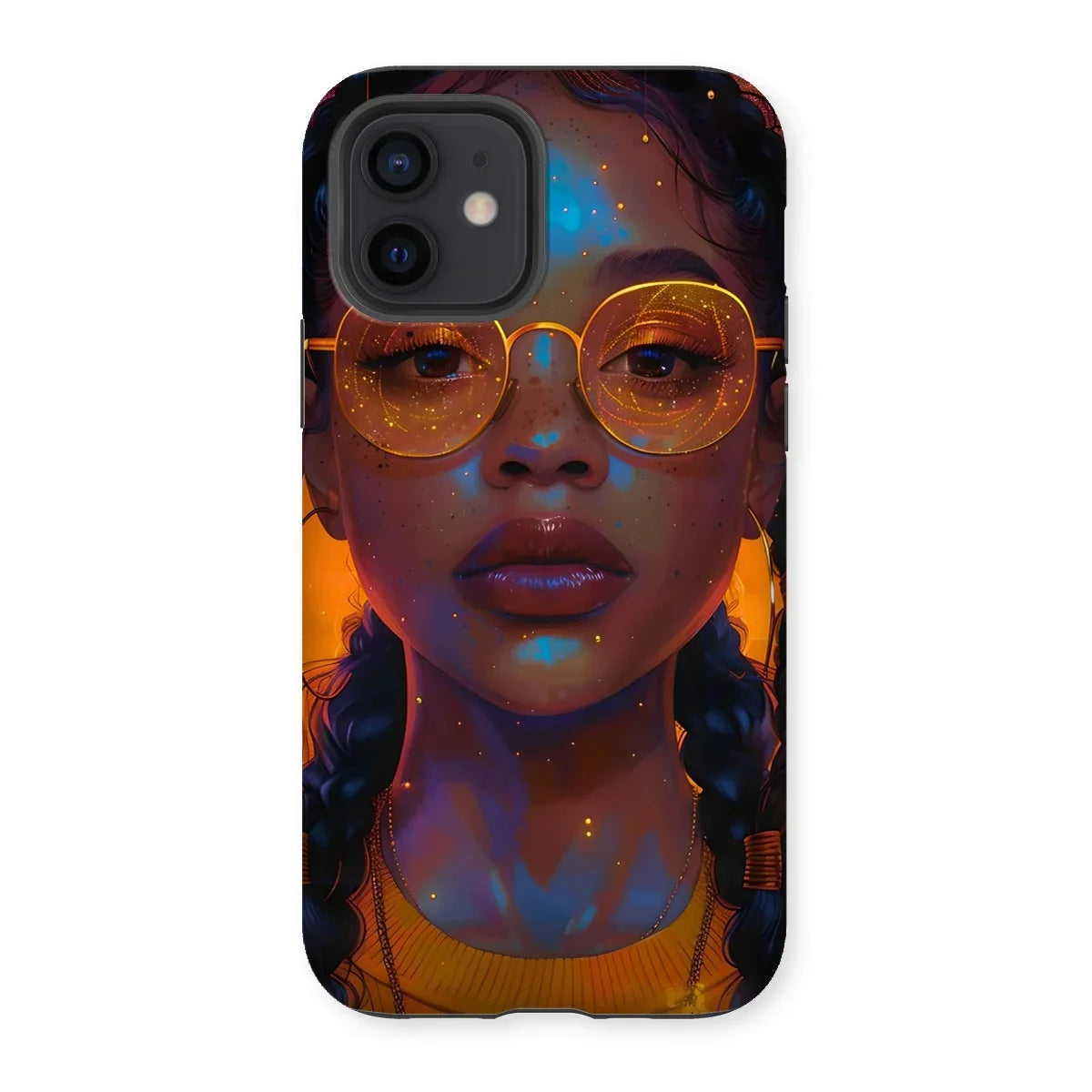Solar Flare Radiant Soul  Beautiful Black Girl  Tough Phone Case - D'Sare