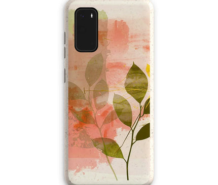 Peach Golden Leafy Escape 06 Eco Phone Case Eclectic Art - D'Sare